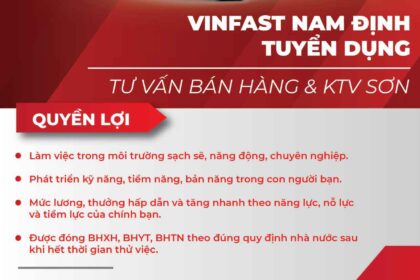 VinFast Ninh Bình Tuyển Dụng tháng 4 năm 2021