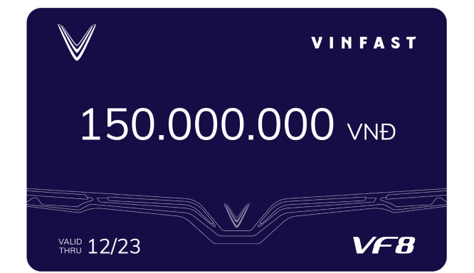 Voucher giảm giá VinFast VF 8 150 triệu đồng