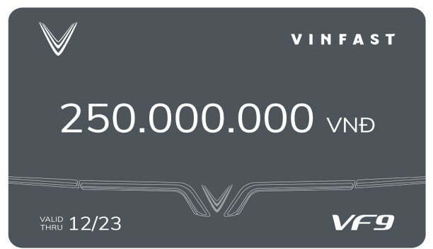 Voucher giảm giá VinFast VF 9 250 triệu đồng